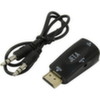 Переходник HDMI-VGA Jet.A JA-HV01 чёрный (в комплекте аудиокабель mini Jack-mini Jack 0.5 м, коннект