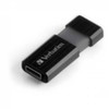 USB Flash 8Gb Verbatim PinStripe USB2.0, Черный, Retail